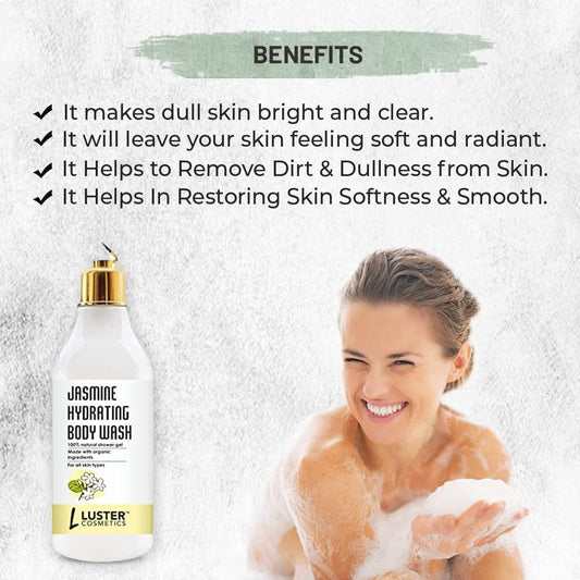 Jasmine Hydrating Body Wash Shower Gel 300 ML (Pack of 1)
